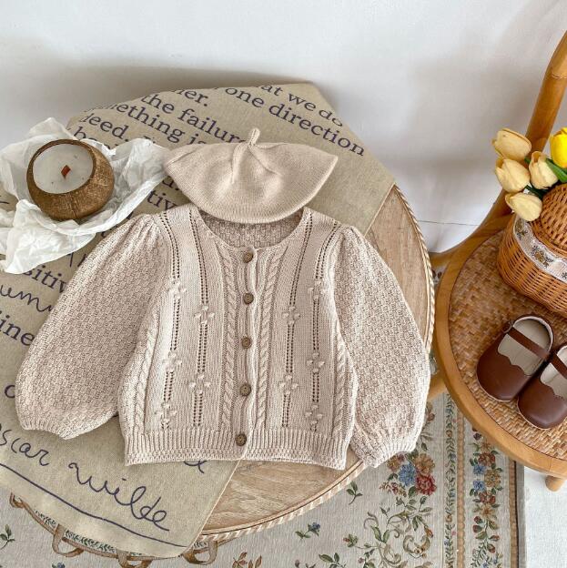 子供服★トップス★カーディガン★韓国風子供服★ベビー★ニット★無地★73-100CM