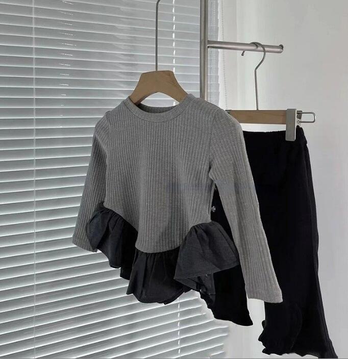 2023★春秋新作★韓国風子供服★トップス★ズボン★分けて販売★2色110-130CM