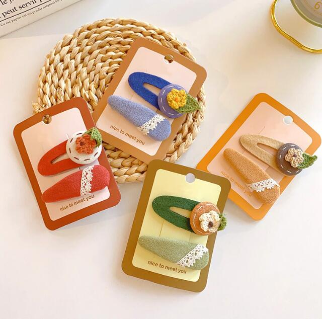 髪飾り★まとめ髪用★ヘアアクセサリー★子供用★キッズ★ヘアピン★2枚入り★多色