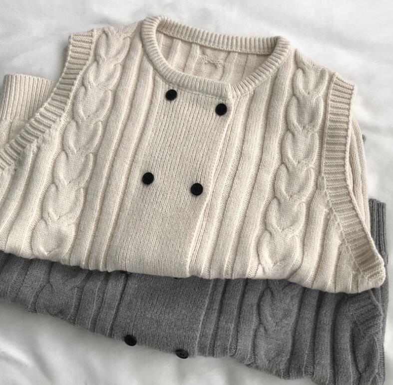 2023秋冬新作★子供服　ニットベスト★80-150cm★2色