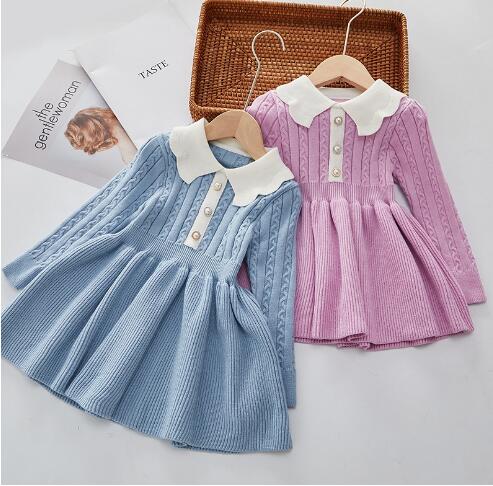 2023秋冬★子供服　ニットワンピース★90-130cm★2色