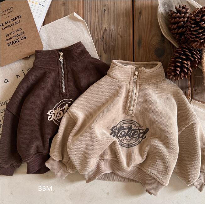 2023★秋冬新作★韓国風子供服★トレーナー★裏起毛★2色80-130CM