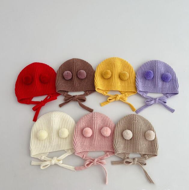 子供用★帽子★ベビー★男女兼用★暖かい★防寒★ニット帽子★可愛い★7色