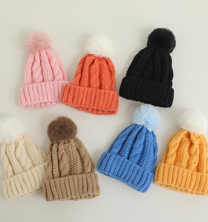 子供用★帽子★キッズ★男女兼用★暖かい★防寒★ニット帽子★可愛い★7色