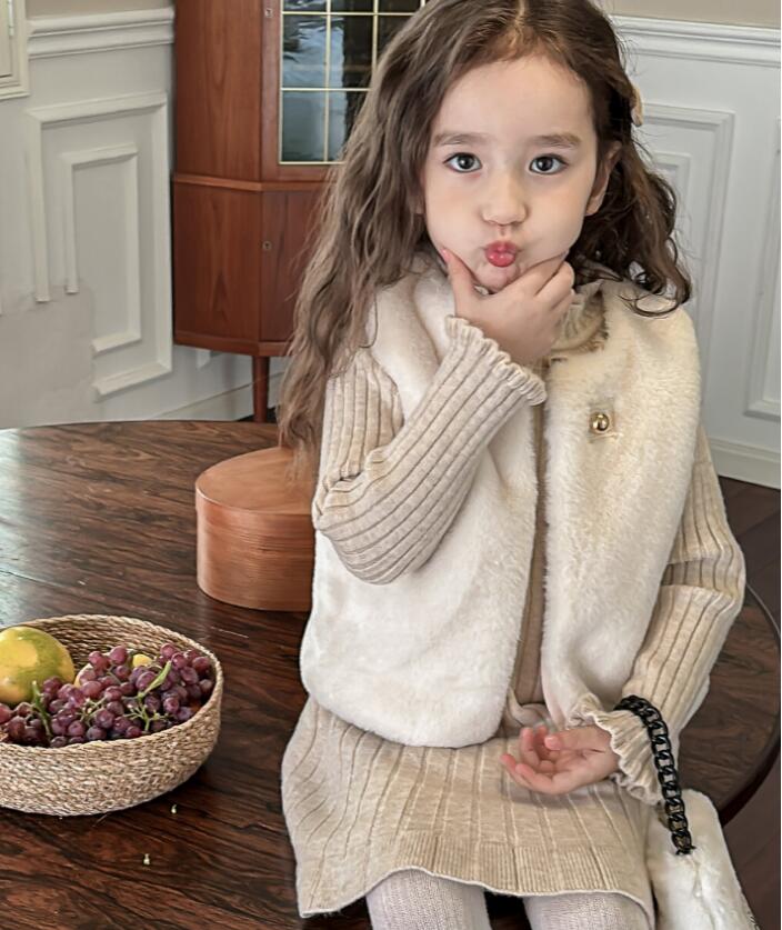 2023★秋冬新作★韓国風子供服★ワンピース★2色90-150CM