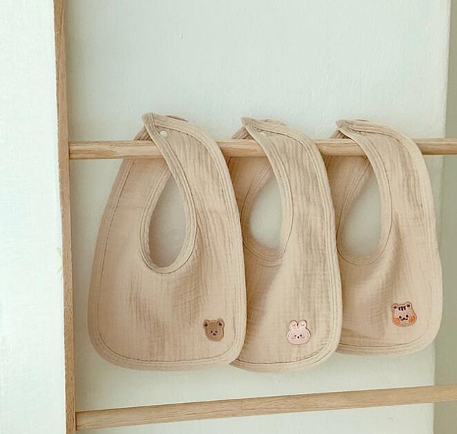 新登場★ベビー涎掛け★棉質　3種★食事用★