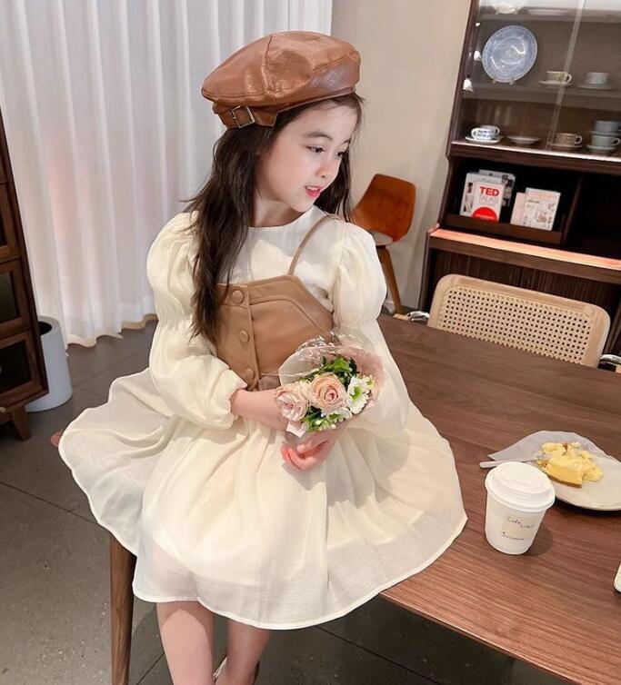 2024★春秋新作★韓国風子供服★ワンピース+チョッキ★100-160CM