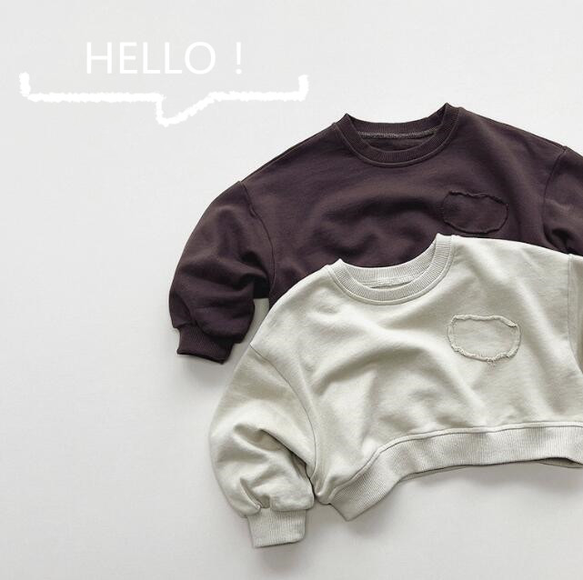 「2024」子供服★トップス★パーカー★韓国風子供服★キッズ★男女兼用★無地★2色★80-130CM
