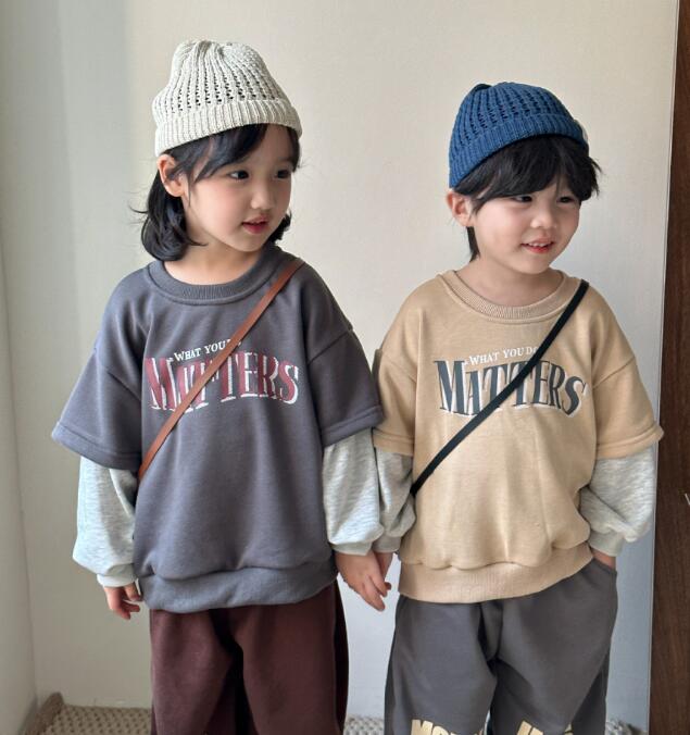 2024年新作★子供服　重ね着トップス★80-150cm★2色