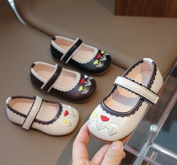 靴★子供靴★キッズ靴★シューズ★キッズ女の子★刺繍★可愛い★3色「31-35#」