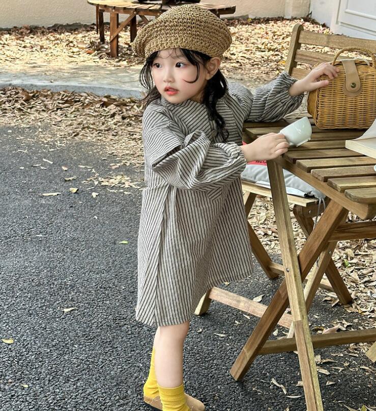 2024★春秋新作★韓国風子供服★ワンピース★7-15