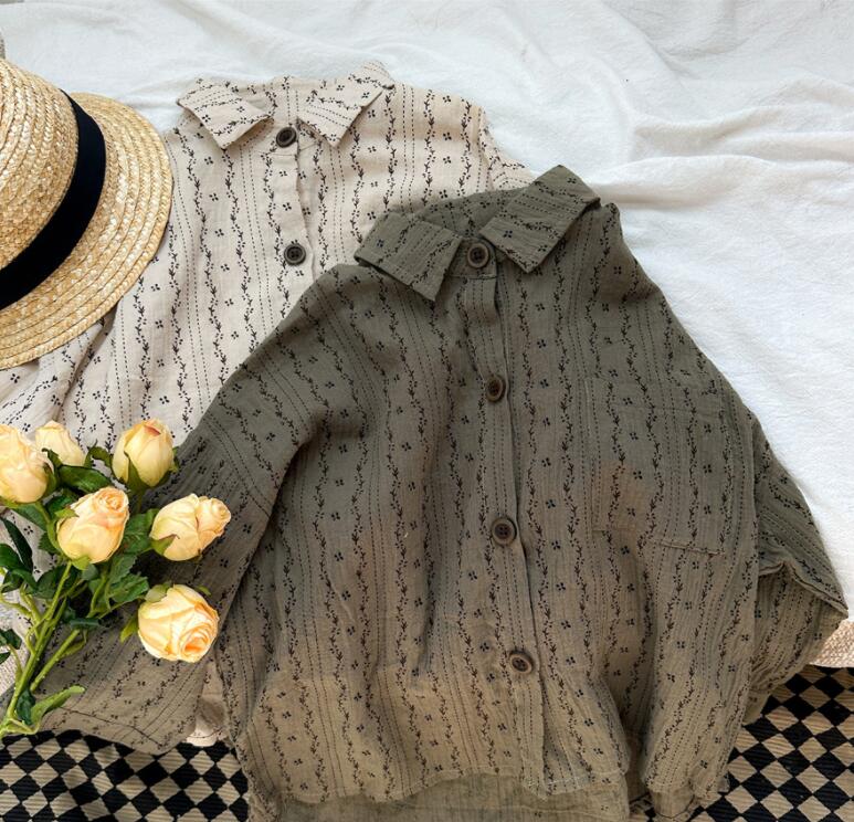 2024春秋新品★子供服　シャツ　トップス★80-130cm★2色