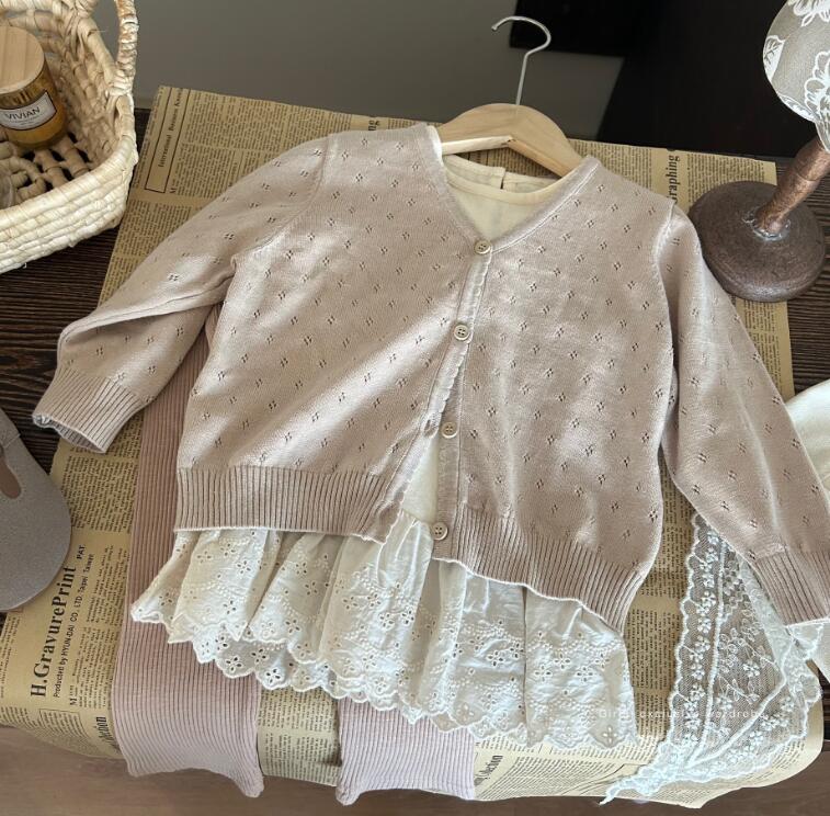 2024春夏★子供服 　トップス&カーディガン&ズボン分けて販売★80-130cm★