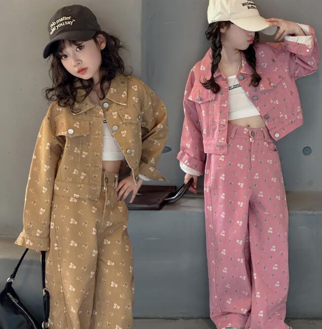 2024新品★子供服★コート+ズボン　セット★120-170cm★2色