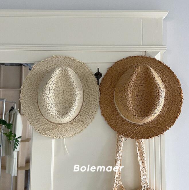 2024年夏新品★子供用★草編み帽子　ハット★2色選べ