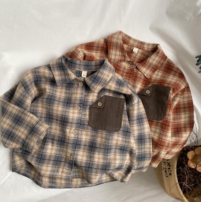 「2024」子供服★トップス★ワイシャツ★キッズ★韓国風子供服★2色★80-130CM