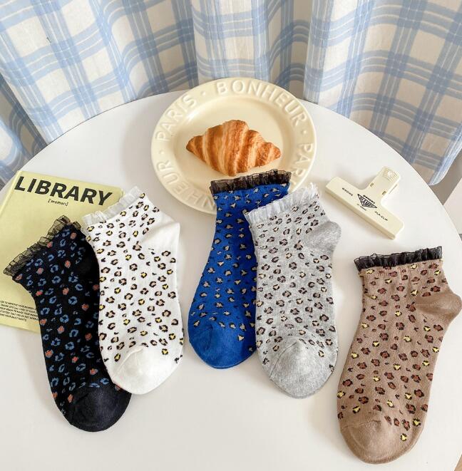 「2024春夏」靴下★レディース★ソックス★大人用★女性用靴下★ヒョウ柄★可愛い★多色