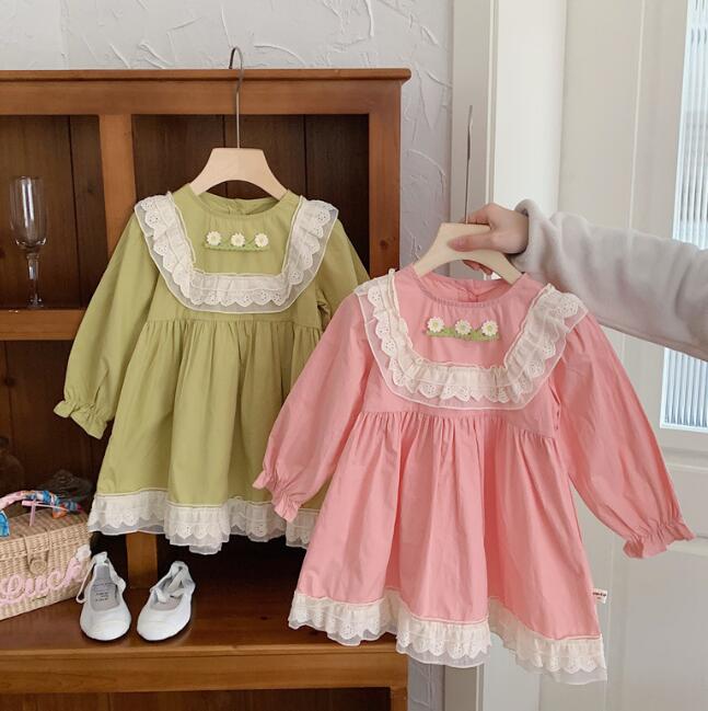 「2024」子供服★ワンピース★長袖★キッズ女の子★可愛い★2色★90-130CM