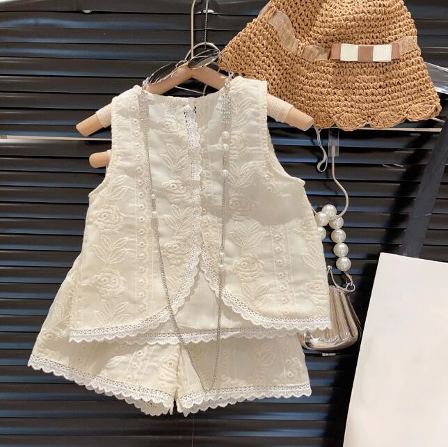 子供服★トップス+パンツ★セットアップ★袖なし★キッズ女の子★90-140CM