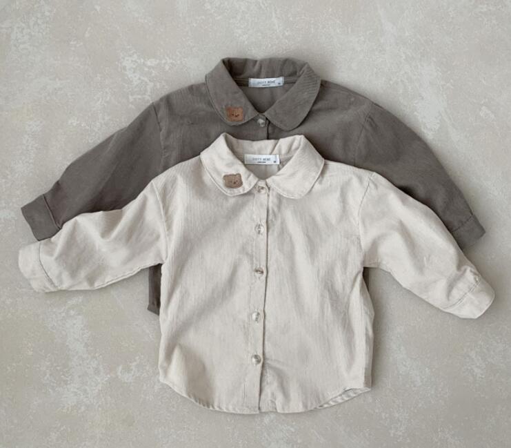 2024★春秋新作★韓国風子供服★シャツ★2色73-120CM