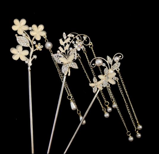 新作★女の子用★かんざし　蝶々　花★簪★古風★まとめ髪用★髪飾り★ヘアアクセサリー★