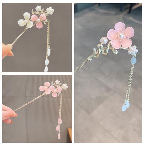 新作★女の子用★かんざし★簪★可愛い　花造形★まとめ髪用★髪飾り★ヘアアクセサリー★