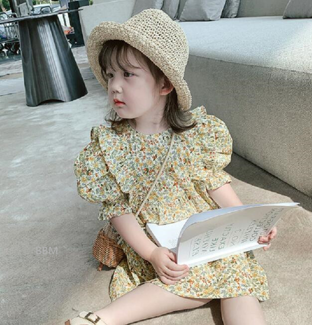 2024★春夏新作★韓国風子供服★花柄★ワンピース★7-15