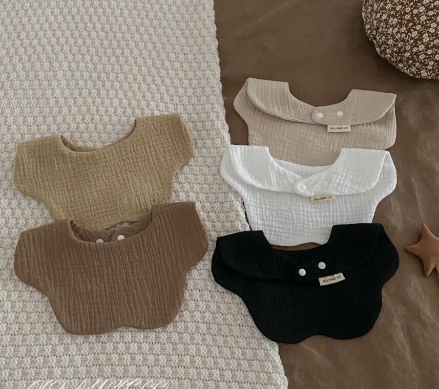 新登場★ベビー涎掛け★棉質　5色★食事用★