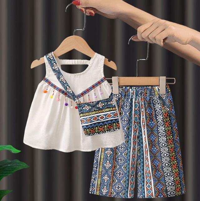 「2024」子供服★トップス+ズボン+バッグ★セットバッグ★キッズ女の子★100-150CM