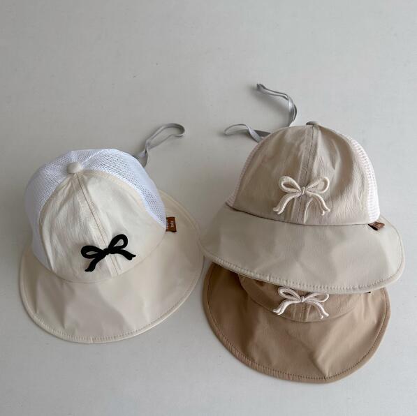 「2024」子供用★帽子★バケットハット★★キッズ★蝶結び★ハット★3色