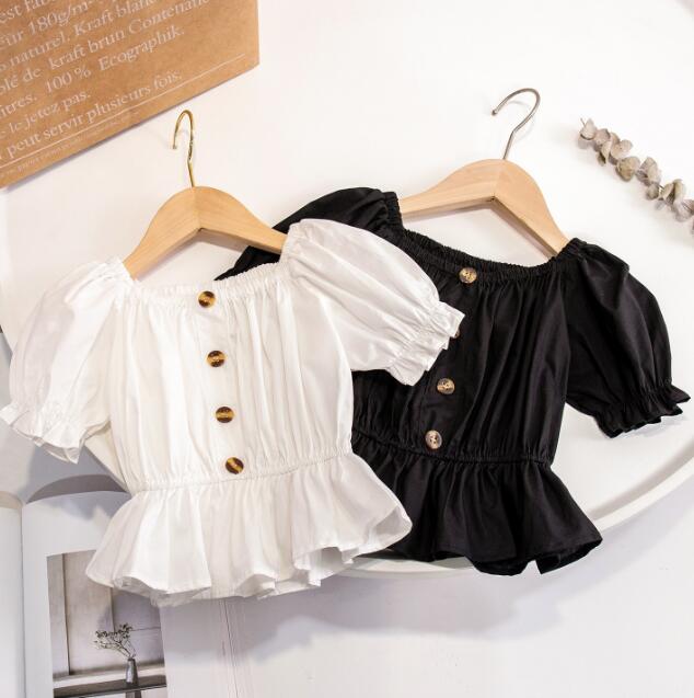 子供服★トップス★半袖シャツ★キッズ女の子★3色★90-140CM