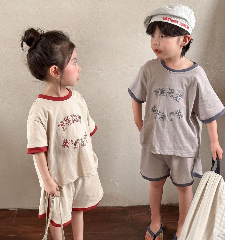 2024夏新作★子供服　トップス+ズボン　セット★80-150cm★2色