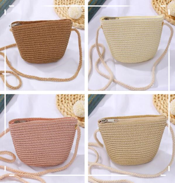 バッグ★ショルダーバッグ★ミニバッグ★かごバッグ★子供用★キッズ★無地★5色