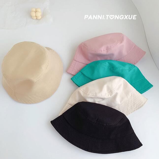 子供用★帽子★バケットハット★男女兼用★無地★キッズ★ハット★7色