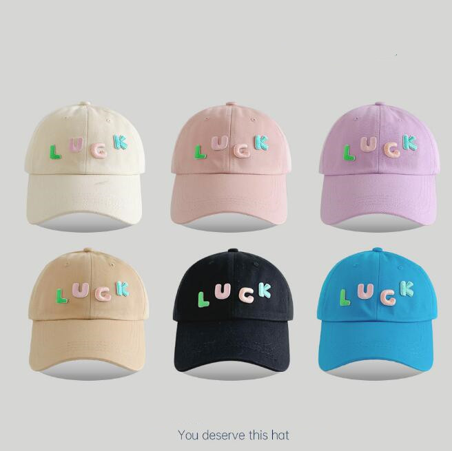 「2024」子供用★帽子★キャップ★LUCK★キッズ★男女兼用★野球帽★10色