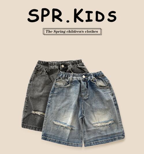 「2024」子供服★ボトムス★ハーフパンツ★ジーンズ★キッズ男の子★2色★90-140CM