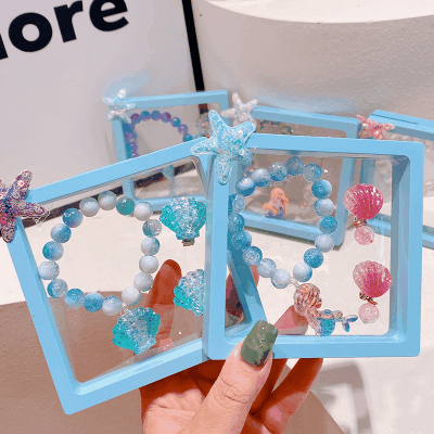春夏 ガールズ少女 ブレスレット イヤーカフ 貝殻ヒトデ アクリルパール 人魚姫 マーメイド ビーズ