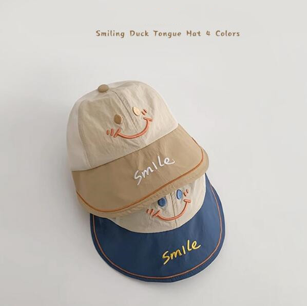 「2024」子供用★帽子★キャップ★ベビー★ハット★笑顔★速乾★可愛い★4色