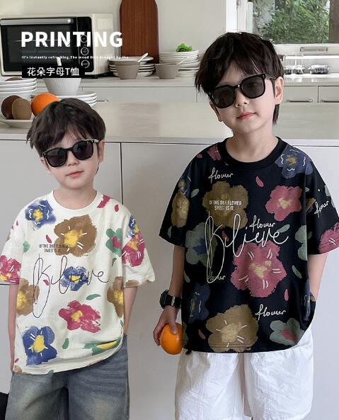 「2024」子供服★トップス★Tシャツ★韓国風子供服★半袖★2色★90-150CM