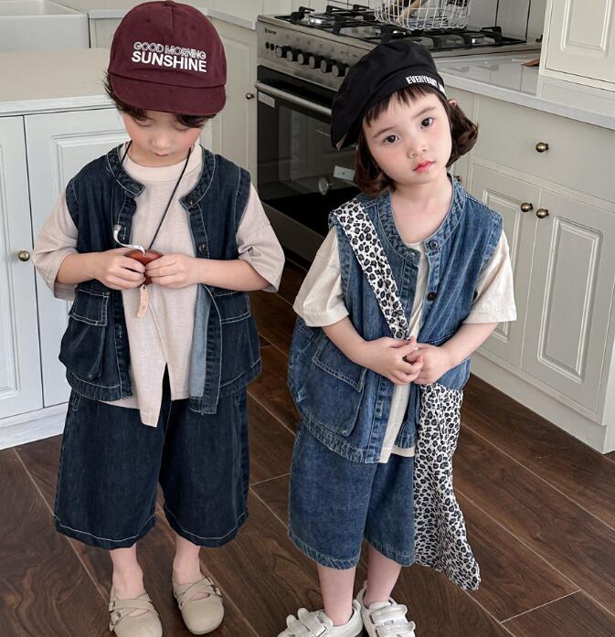 2024★夏新作★韓国風子供服★トップス+ズボン★2色80-140CM