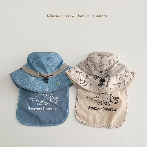 「2024」子供用★帽子★バケットハット★ベビー★韓国風★恐竜★ハット★3色