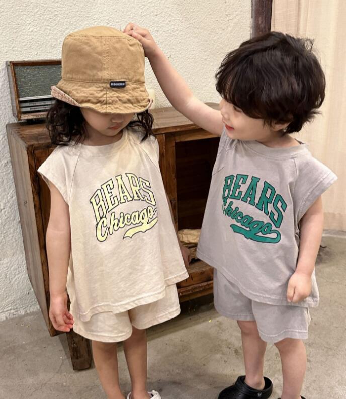 2024夏新作★子供服　トップス+ズボン　セット★80-150cm★2色