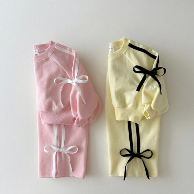 「2024」子供服★トップス+ズボン★セットアップ★韓国風子供服★2色★80-130CM