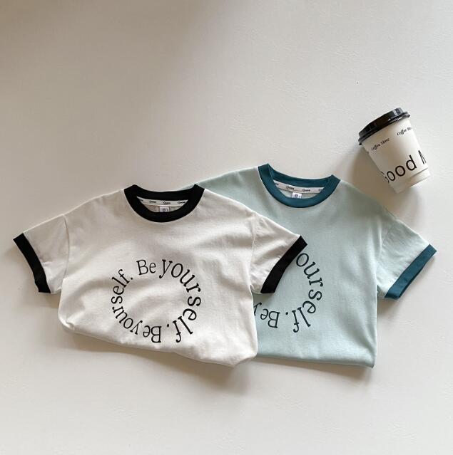 「2024」子供服★トップス★Tシャツ★半袖★韓国風子供服★2色★90-130CM