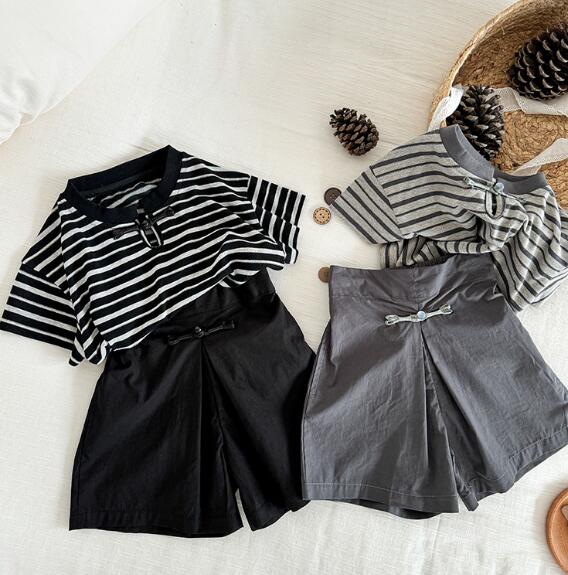 「2024」子供服★トップス+ズボン★セットアップ★韓国風子供服★2色★90-140CM