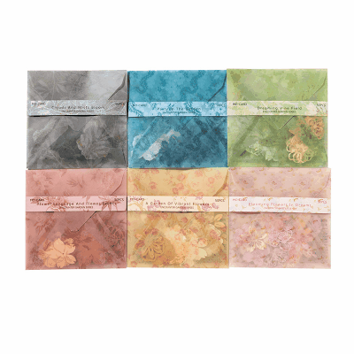 カフェ風 紙DIYパーツ 素材紙 ノートペーパー アンティーク 花フラワー バタフライ蝶 50枚入