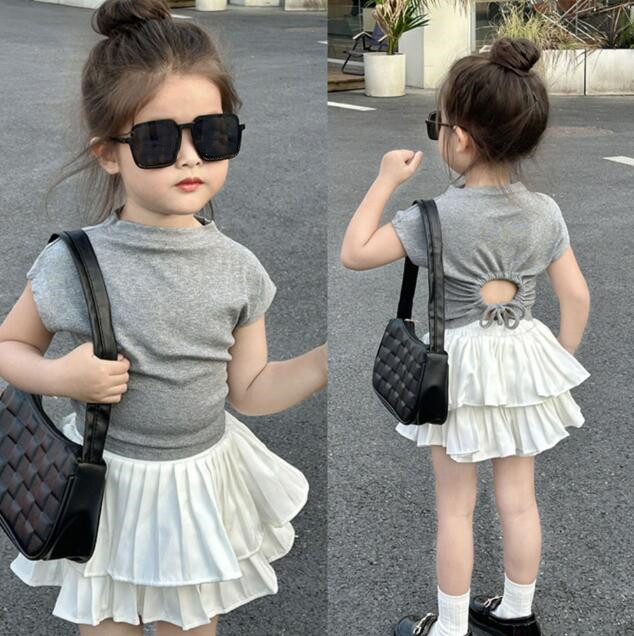 「2024」子供服★トップス+スカート★セットアップ★韓国風子供服★7-15#