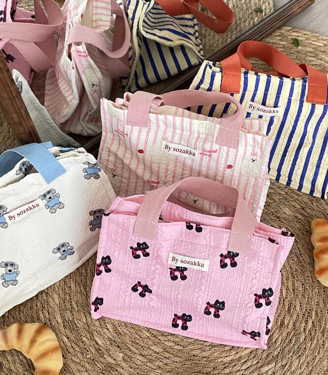 軽便バッグ★収納袋　ピクニックハンドバッグ★4柄