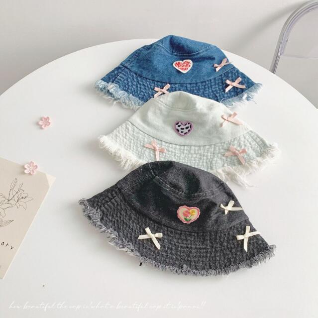 「2024」子供用★帽子★バケットハット★キッズ★デニム★可愛い★4色