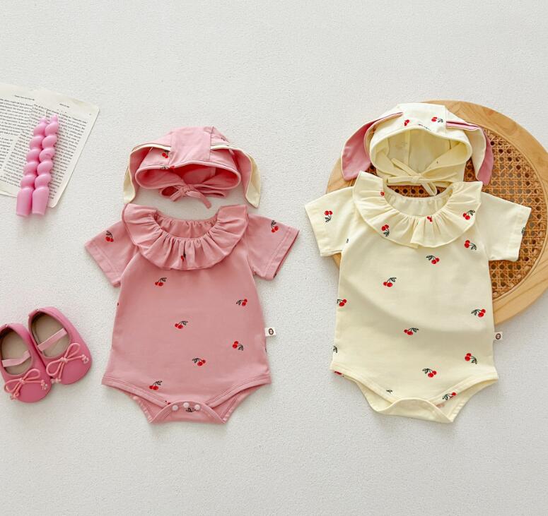 2024新品★ベビー服★ロンパース+帽子★66-90cm★2色